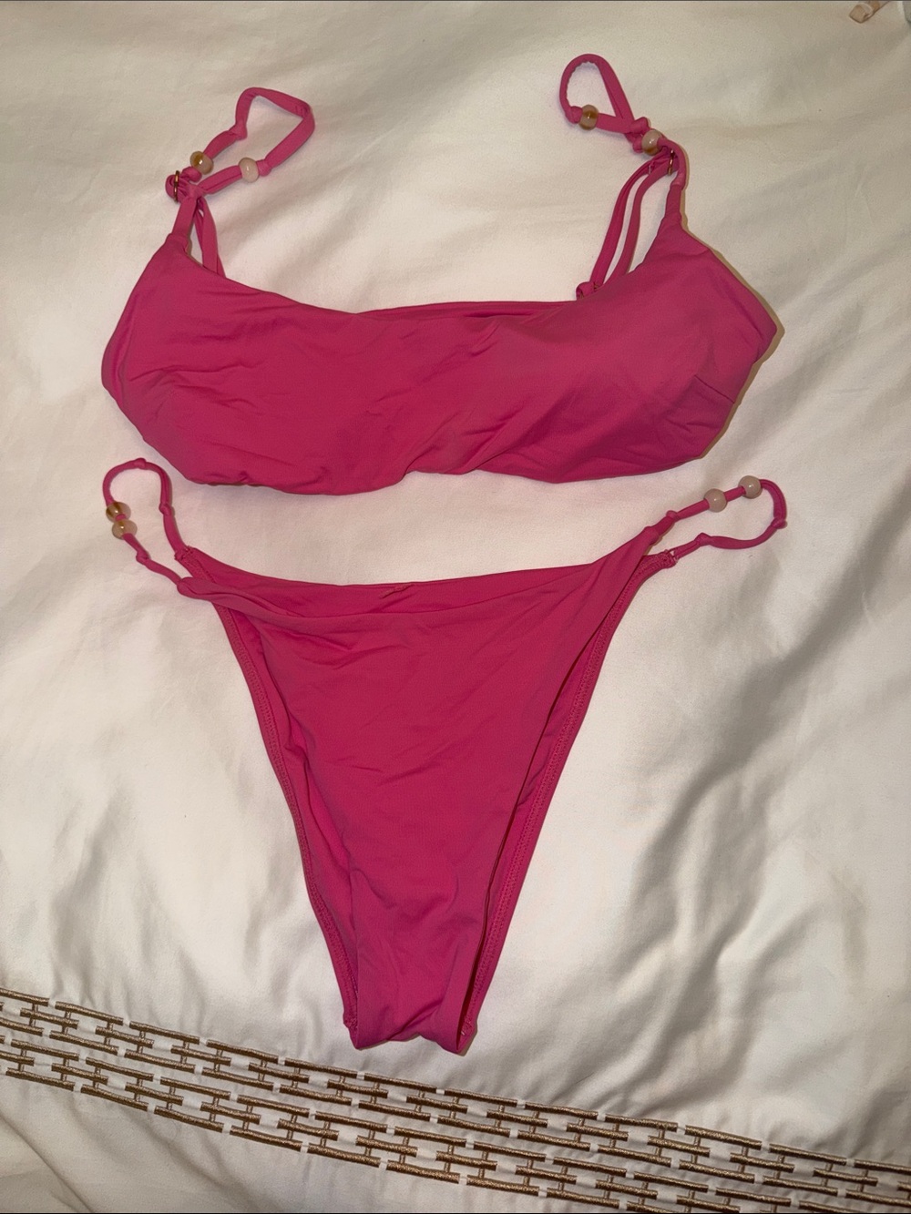 Women's Hot Pink Two-Piece Bikini Set - Unbranded